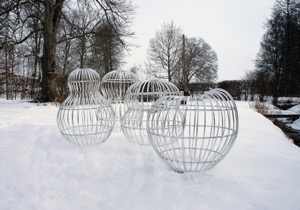 Fyra former i snö